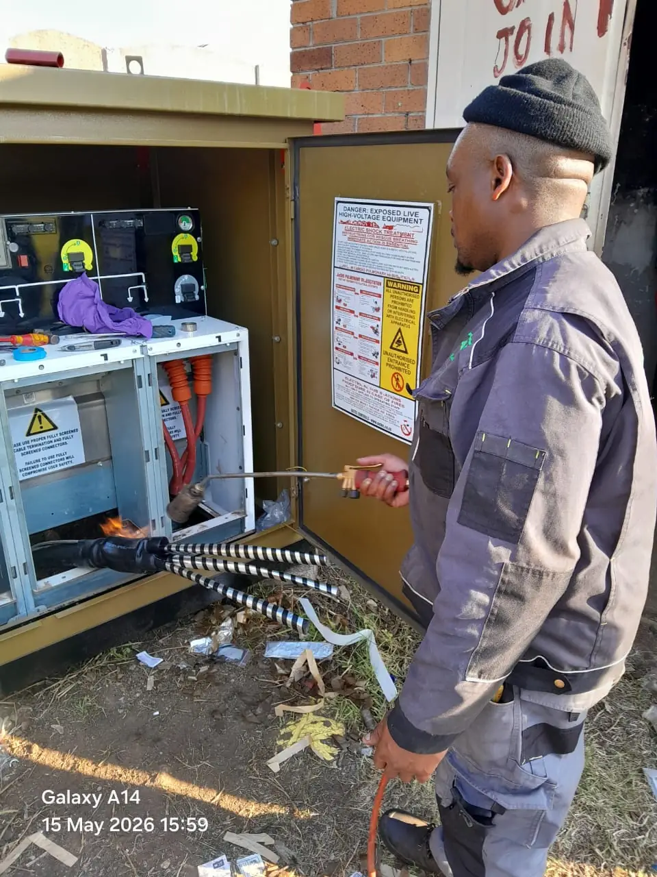 Cablenet Electrical field team completing an electrical installation